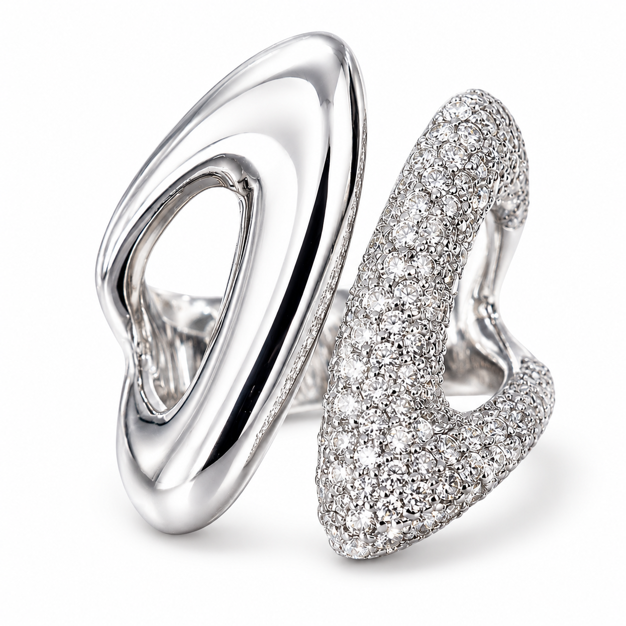 Anello in oro Bianco Con Diamanti